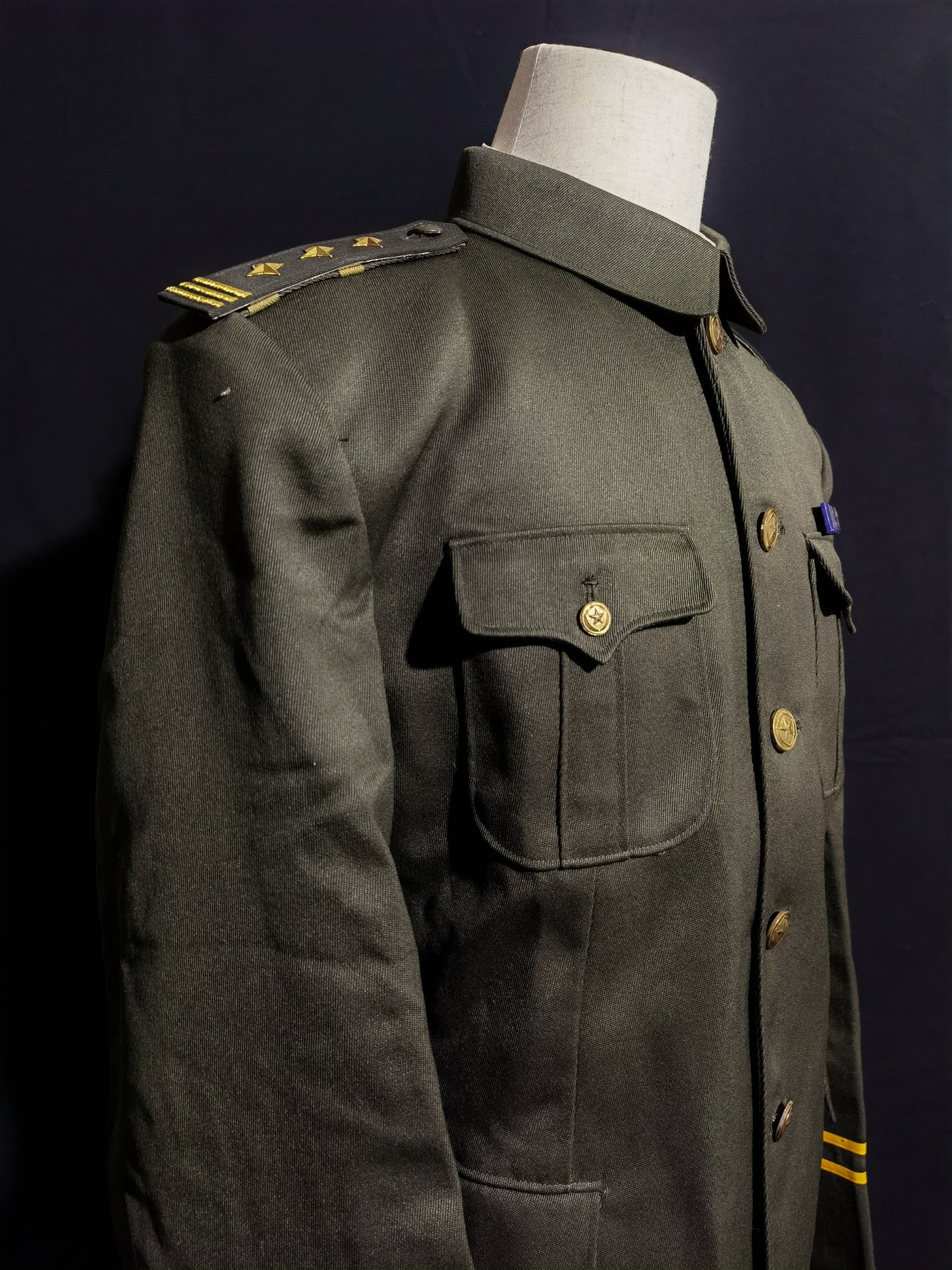 Original Type 95 Police Winter Uniform Set (Wool Gabardine Lapel Jacket, Trousers & Winter Fur Cap, Grade 1 Superintendent)