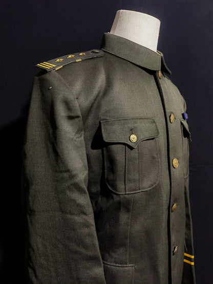 Original Type 95 Police Winter Uniform Set (Wool Gabardine Lapel Jacket, Trousers & Winter Fur Cap, Grade 1 Superintendent)