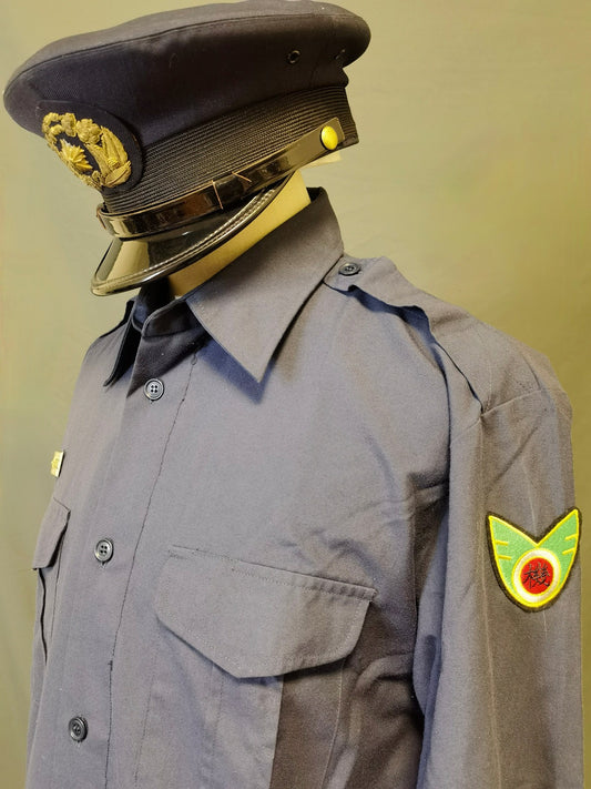 Japanese Police Heisei 1994 Service Shirt & Peaked Cap Reproduction Set