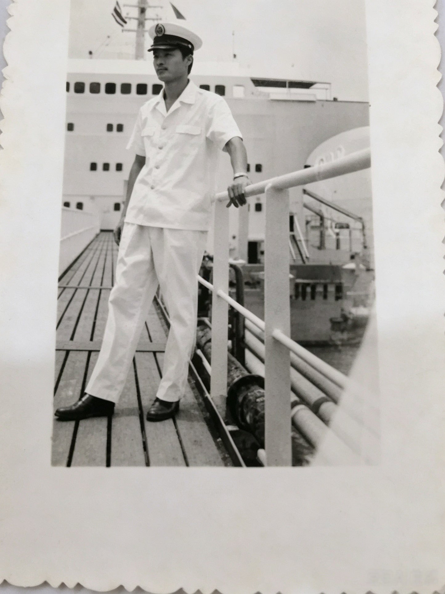 Chinese COSCO 1990s Seafarer Summer White Uniform Vintage Set