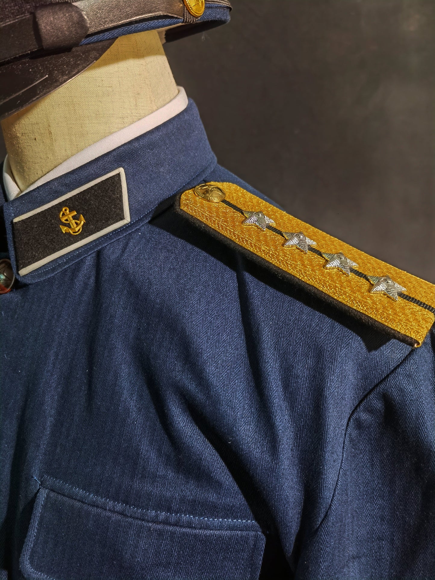 Type 55 Navy Herringbone Winter Junior Officer Uniform Full Set Reproduction (Peaked Cap Version)