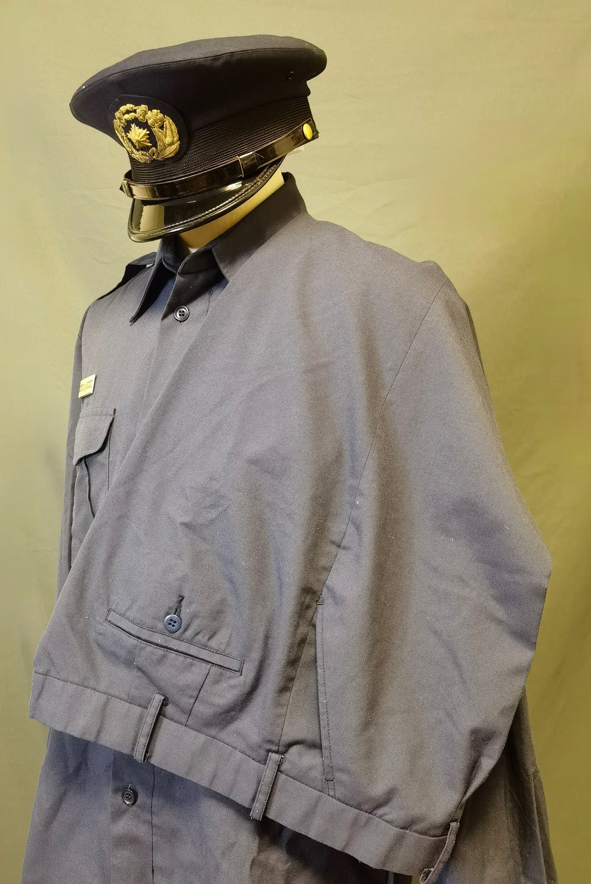 Japanese Police Heisei 1994 Service Shirt & Peaked Cap Reproduction Set