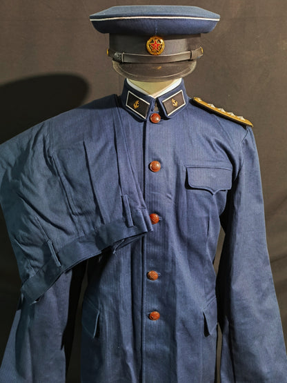 Type 55 Navy Herringbone Winter Junior Officer Uniform Full Set Reproduction (Peaked Cap Version)
