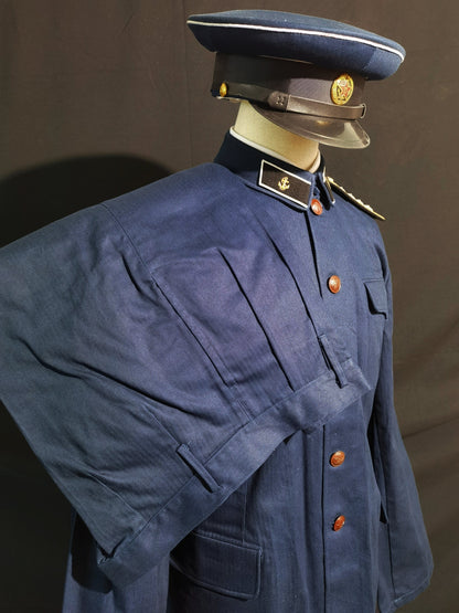Type 55 Navy Herringbone Winter Junior Officer Uniform Full Set Reproduction (Peaked Cap Version)
