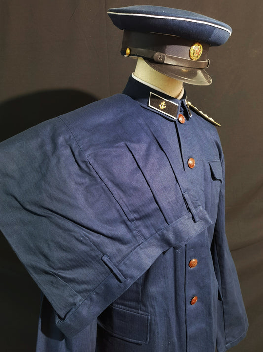 Type 55 Navy Herringbone Winter Junior Officer Uniform Full Set Reproduction (Peaked Cap Version)