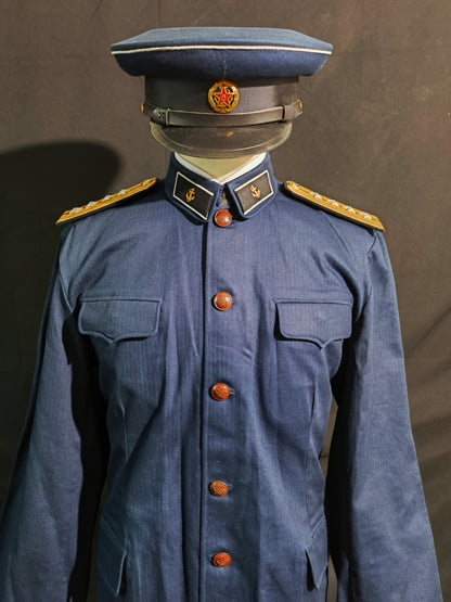 Type 55 Navy Herringbone Winter Junior Officer Uniform Full Set Reproduction (Peaked Cap Version)