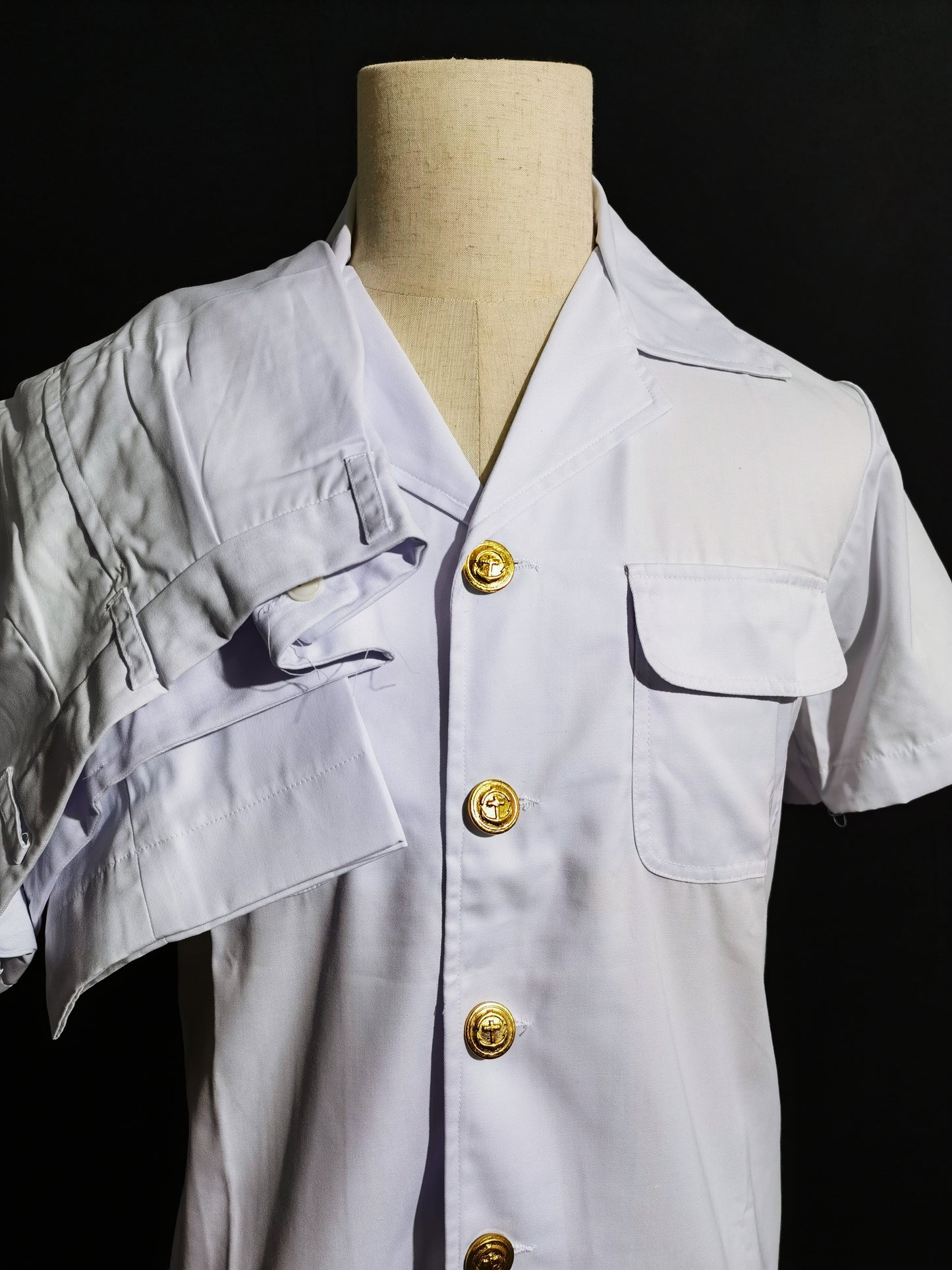 Chinese COSCO 1990s Seafarer Summer White Uniform Vintage Set