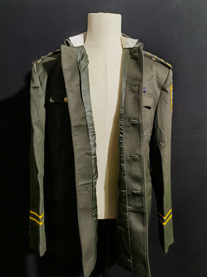 Original Type 95 Police Winter Uniform Set (Wool Gabardine Lapel Jacket, Trousers & Winter Fur Cap, Grade 1 Superintendent)