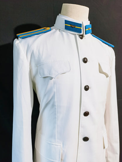 Chinese Type 55 Naval Aviation Cadet White Tunic and Navy Trousers Reproduction Uniform Set