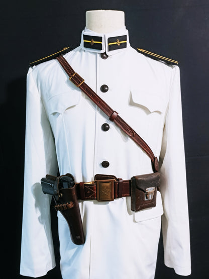 Chinese Type 55 Naval Cadet White Tunic and Insignia Reproduction Set