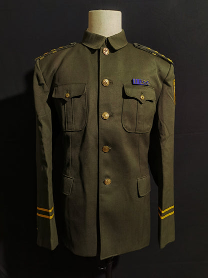 Original Type 95 Police Winter Uniform Set (Wool Gabardine Lapel Jacket, Trousers & Winter Fur Cap, Grade 1 Superintendent)