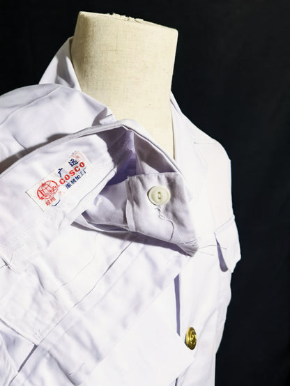 Chinese COSCO 1990s Seafarer Summer White Uniform Vintage Set