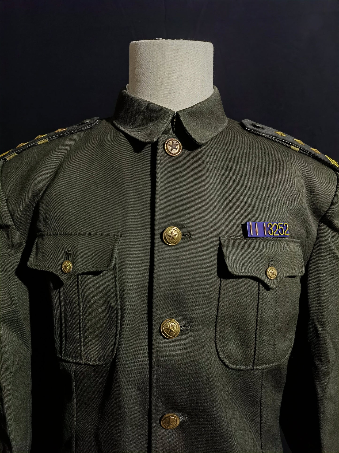 Original Type 95 Police Winter Uniform Set (Wool Gabardine Lapel Jacket, Trousers & Winter Fur Cap, Grade 1 Superintendent)