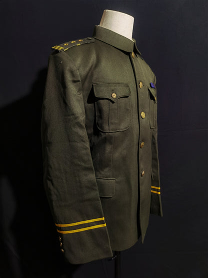 Original Type 95 Police Winter Uniform Set (Wool Gabardine Lapel Jacket, Trousers & Winter Fur Cap, Grade 1 Superintendent)