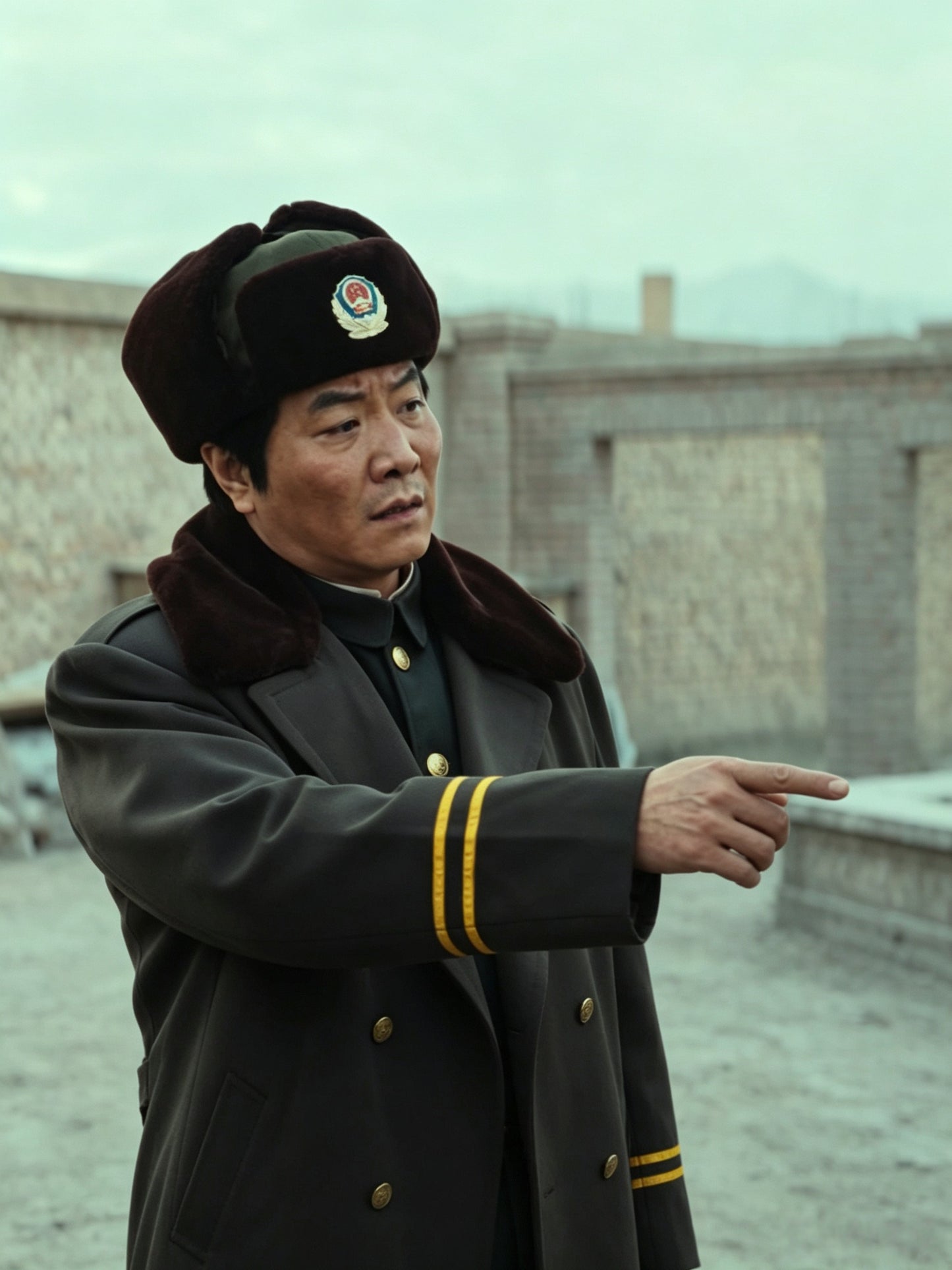 Original Type 95 Police Winter Uniform Set (Wool Gabardine Lapel Jacket, Trousers & Winter Fur Cap, Grade 1 Superintendent)