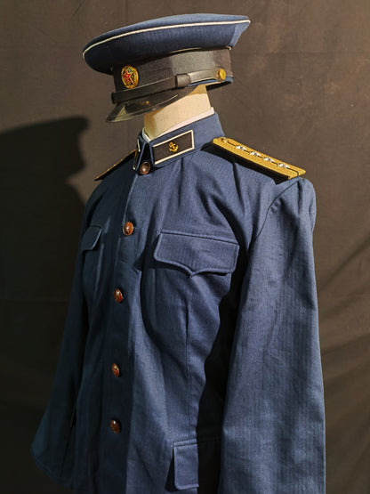 Type 55 Navy Herringbone Winter Junior Officer Uniform Full Set Reproduction (Peaked Cap Version)