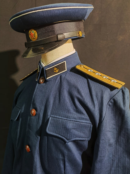 Type 55 Navy Herringbone Winter Junior Officer Uniform Full Set Reproduction (Peaked Cap Version)