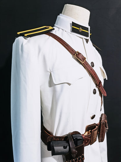 Chinese Type 55 Naval Cadet White Tunic and Insignia Reproduction Set