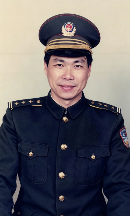 Original Type 95 Police Winter Uniform Set (Wool Gabardine Lapel Jacket, Trousers & Winter Fur Cap, Grade 1 Superintendent)