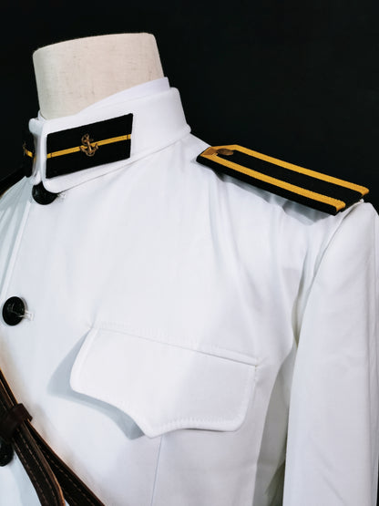 Chinese Type 55 Naval Cadet White Tunic and Insignia Reproduction Set