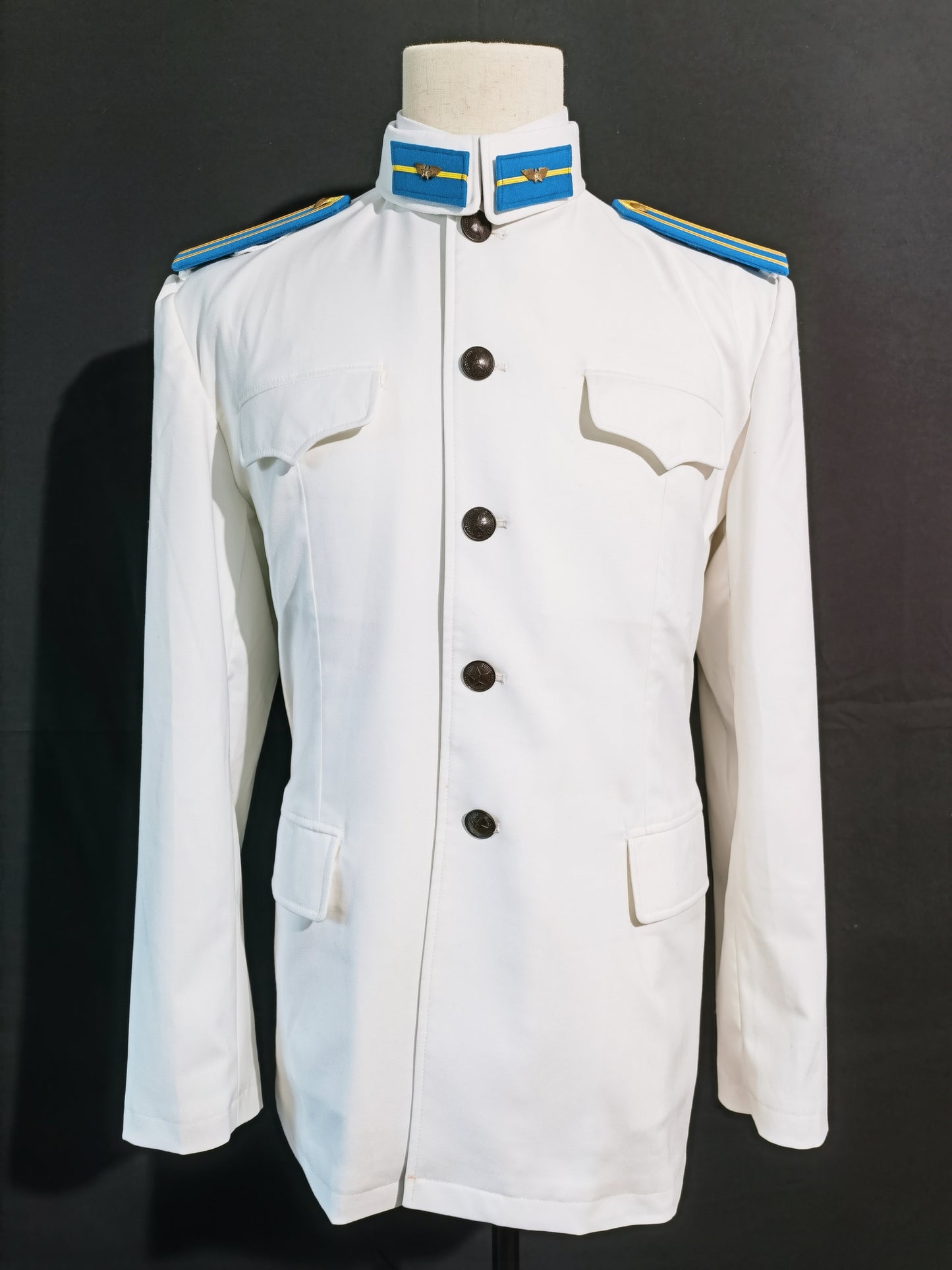 Chinese Type 55 Naval Aviation Cadet White Tunic and Navy Trousers Reproduction Uniform Set