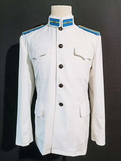 Chinese Type 55 Naval Aviation Cadet White Tunic and Navy Trousers Reproduction Uniform Set