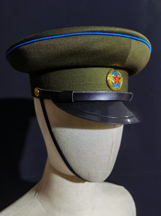 Chinese Type 55 Air Force Officer Wool Serge Peaked Cap Reproduction