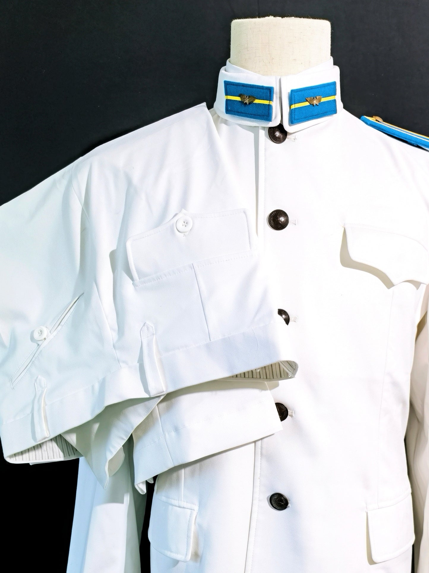 Chinese Type 55 Naval Aviation Cadet White Tunic and White Trousers Reproduction Uniform Set