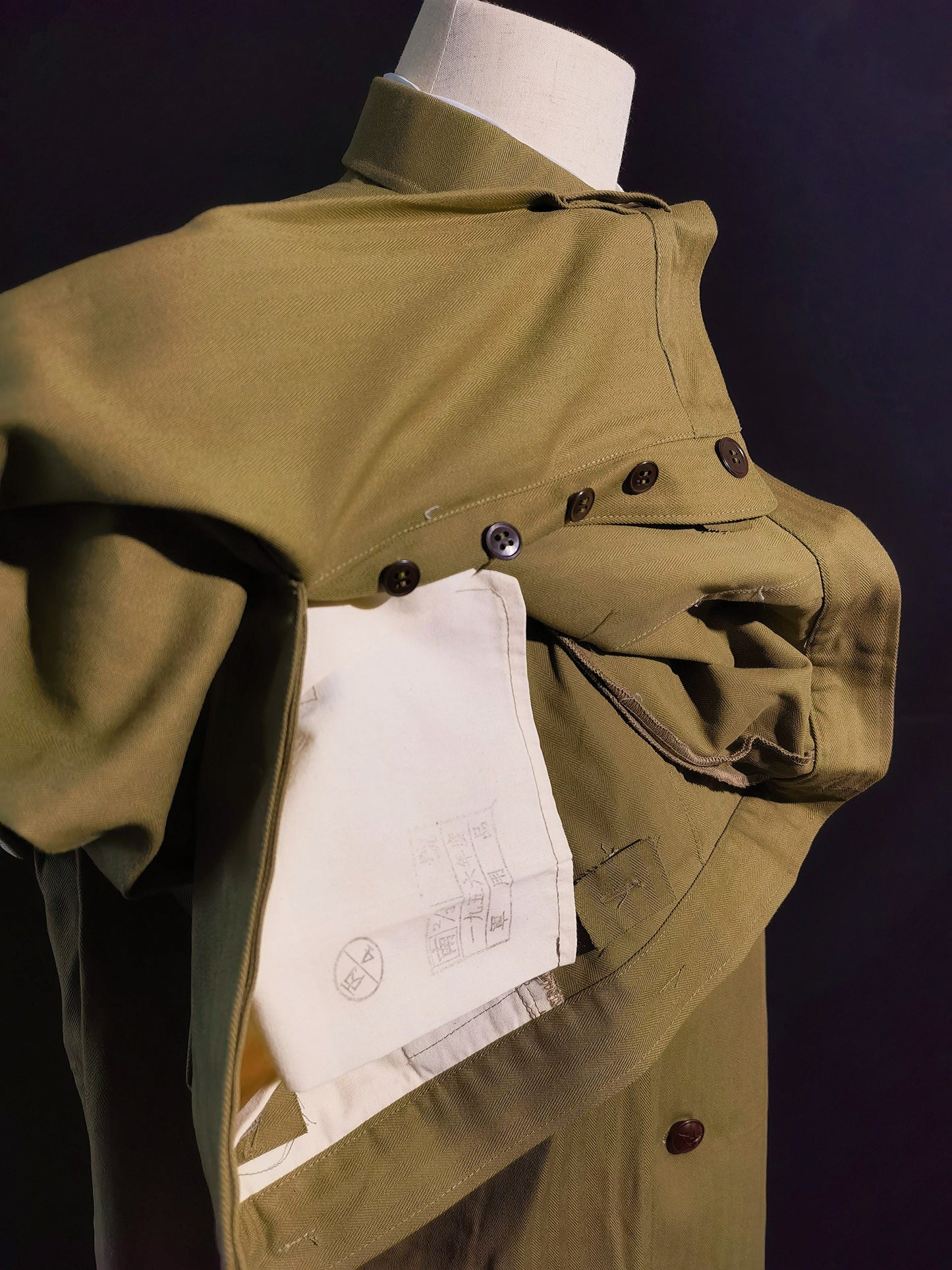 Chinese Type 55 Early Soldier Narrow-Cuff Herringbone Reproduction Uniform Set