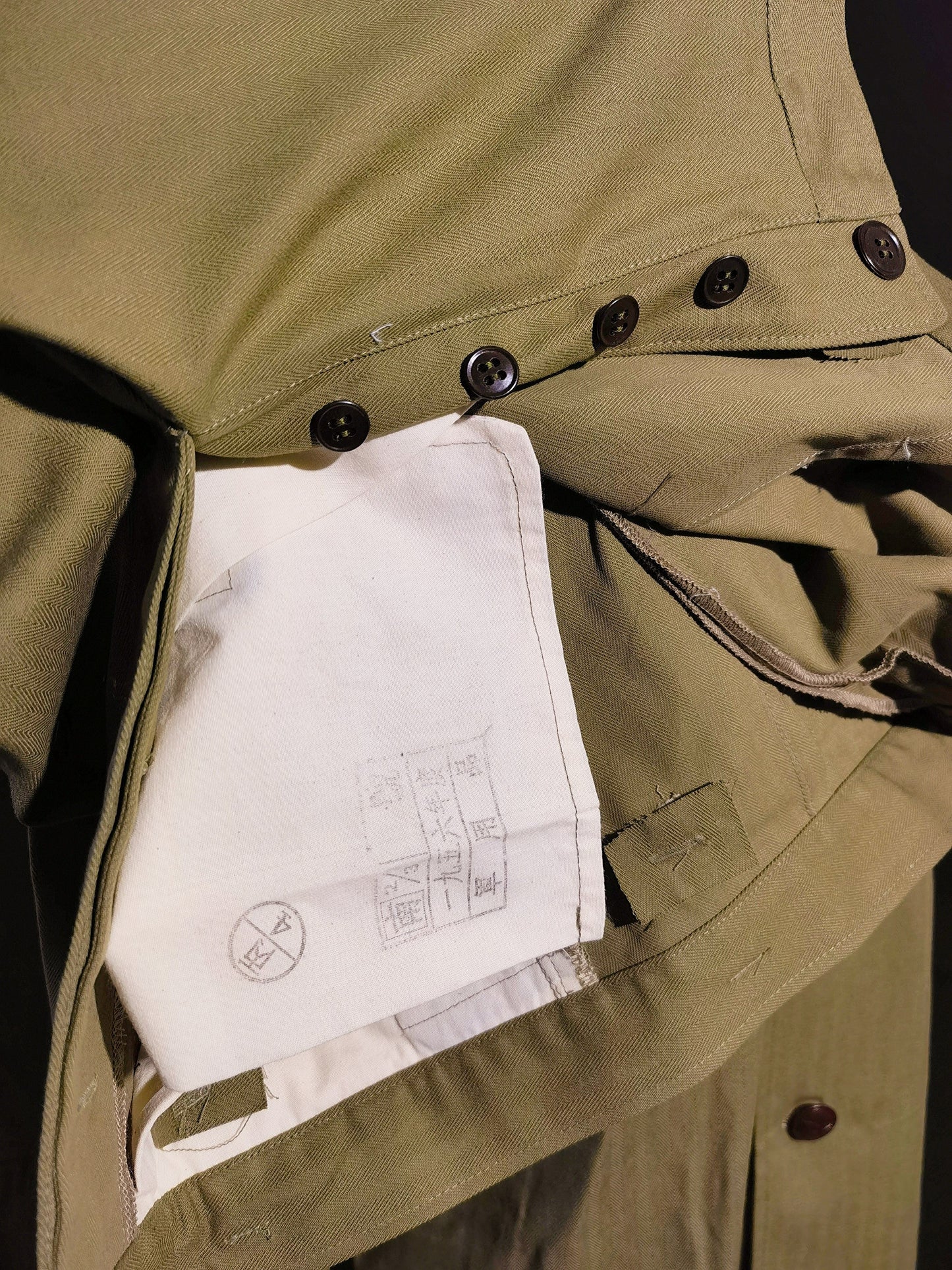 Chinese Type 55 Early Soldier Narrow-Cuff Herringbone Reproduction Uniform Set