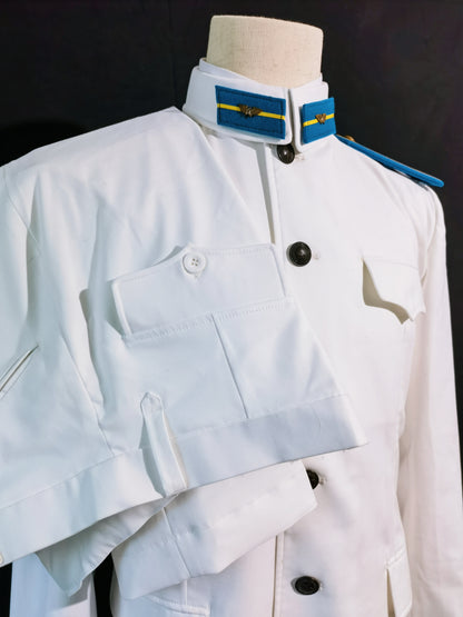 Chinese Type 55 Naval Aviation Cadet White Tunic and White Trousers Reproduction Uniform Set