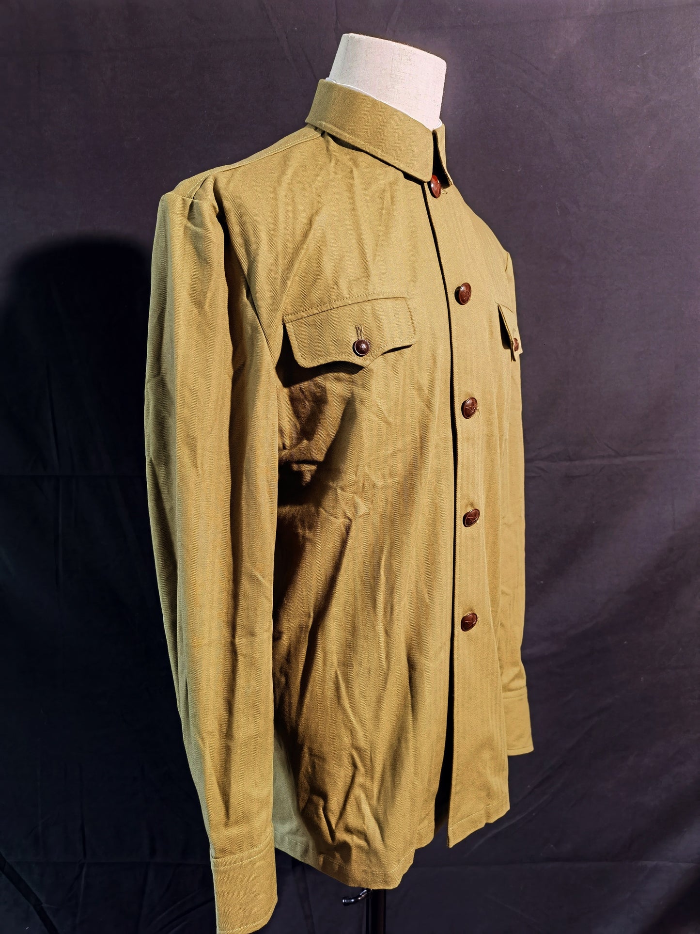 Chinese Type 55 Early Soldier Narrow-Cuff Herringbone Reproduction Uniform Set