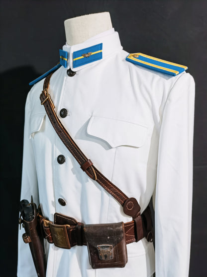 Chinese Type 55 Naval Aviation Cadet White Tunic and White Trousers Reproduction Uniform Set