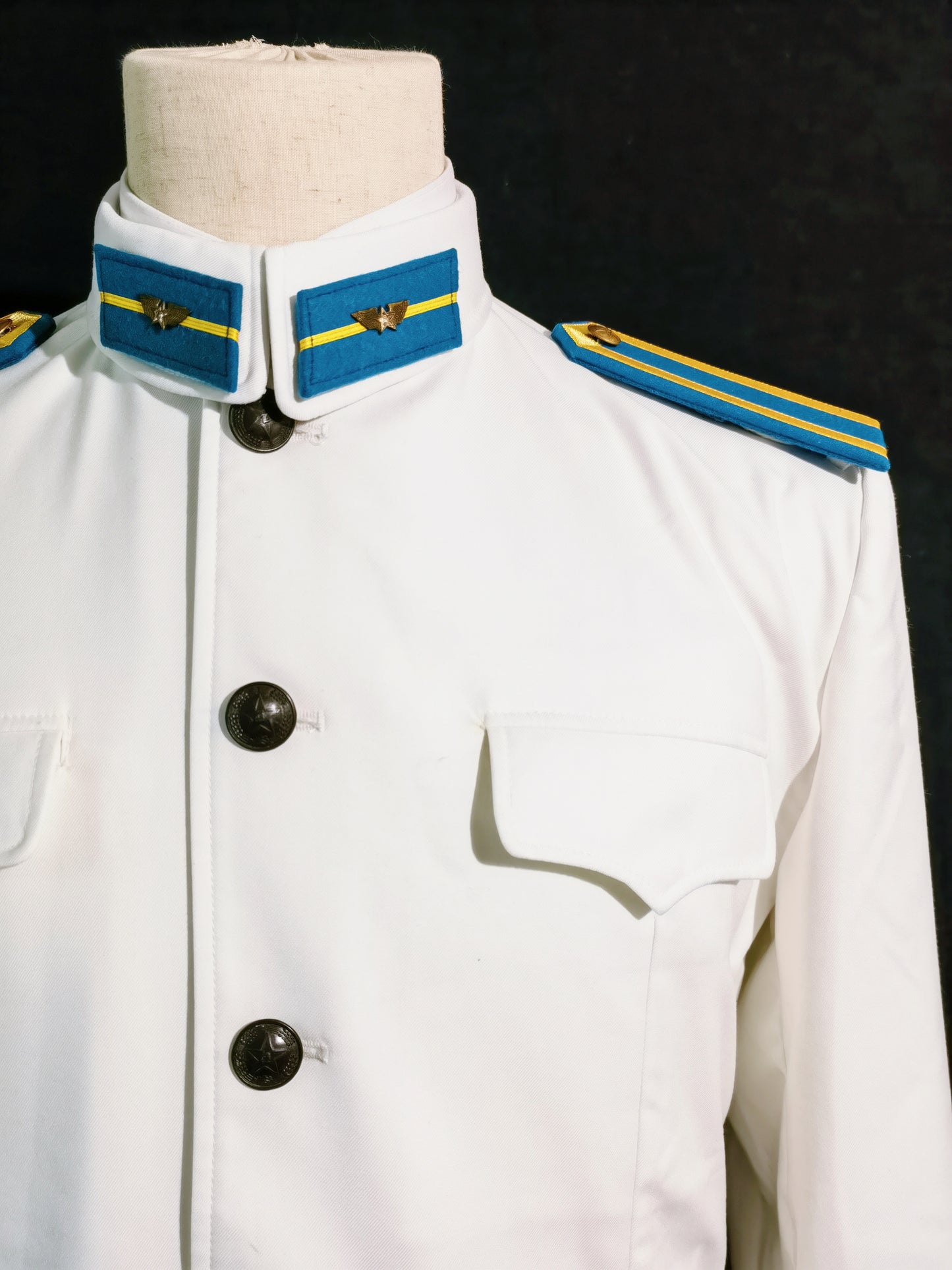 Chinese Type 55 Naval Aviation Cadet White Tunic and White Trousers Reproduction Uniform Set