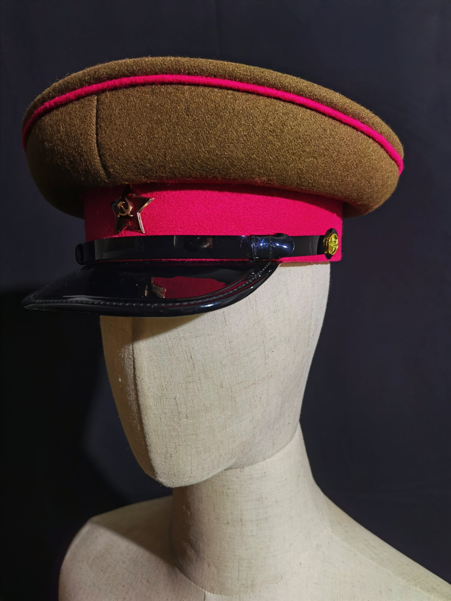 Soviet WWII Red Army Infantry Wool Peaked Cap Reproduction