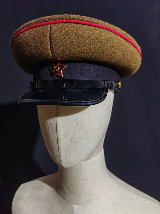 Soviet WWII Red Army Artillery Armored Forces Wool Peaked Cap Reproduction