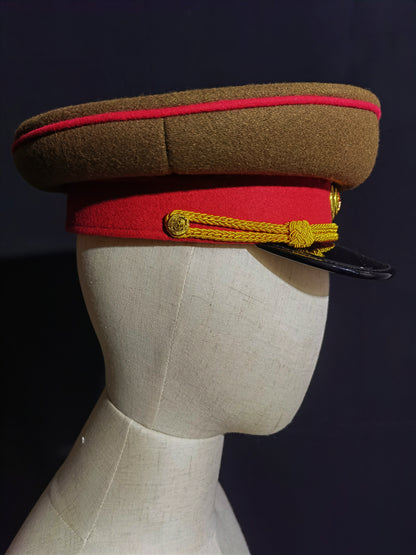 Soviet WWII Red Army General Officer Brown Wool Peaked Cap Reproduction