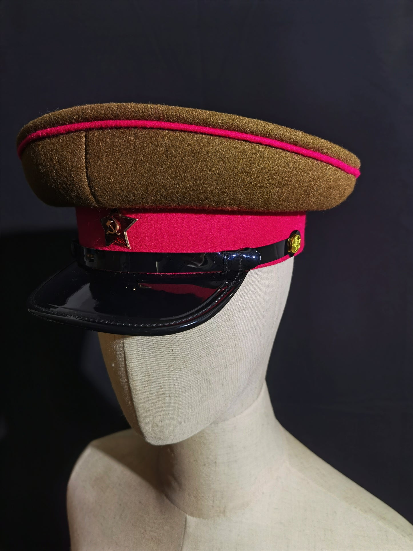 Soviet WWII Red Army Infantry Wool Peaked Cap Reproduction
