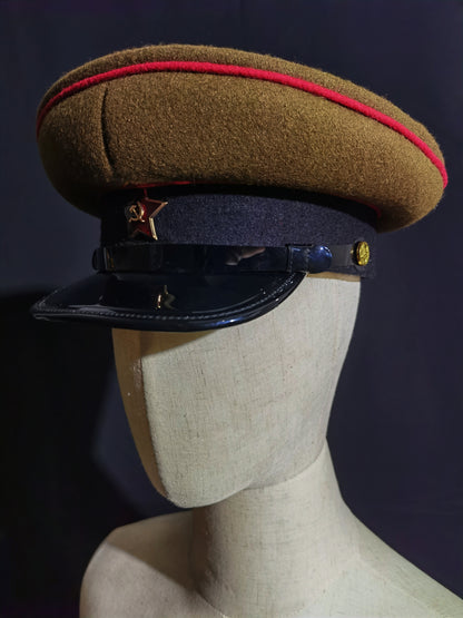 Soviet WWII Red Army Artillery Armored Forces Wool Peaked Cap Reproduction