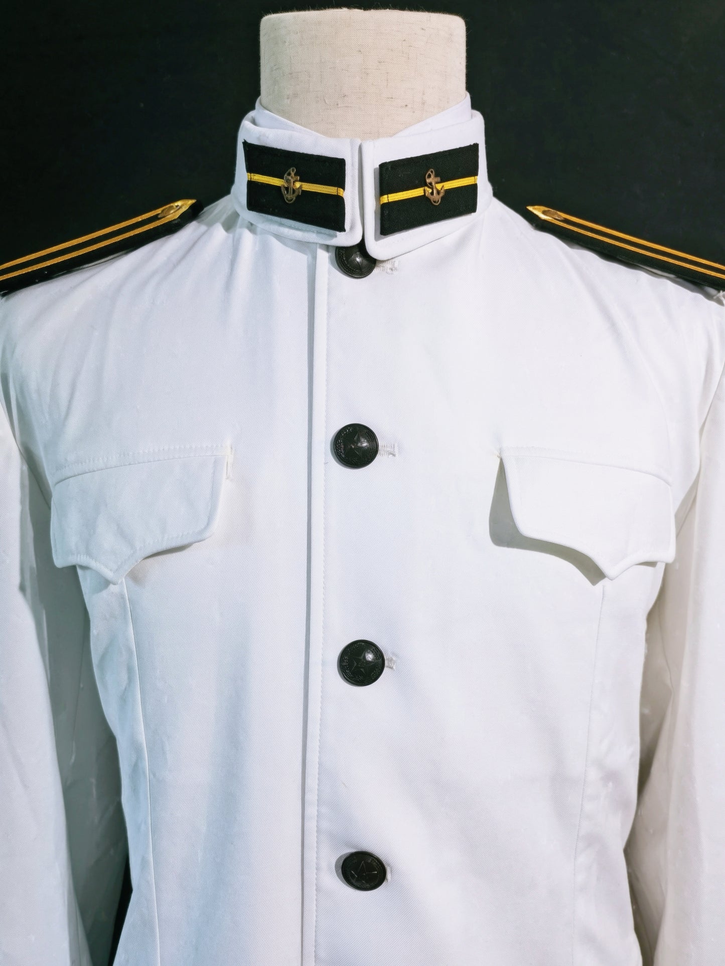 Chinese Type 55 Naval Cadet White Tunic and Insignia Reproduction Set