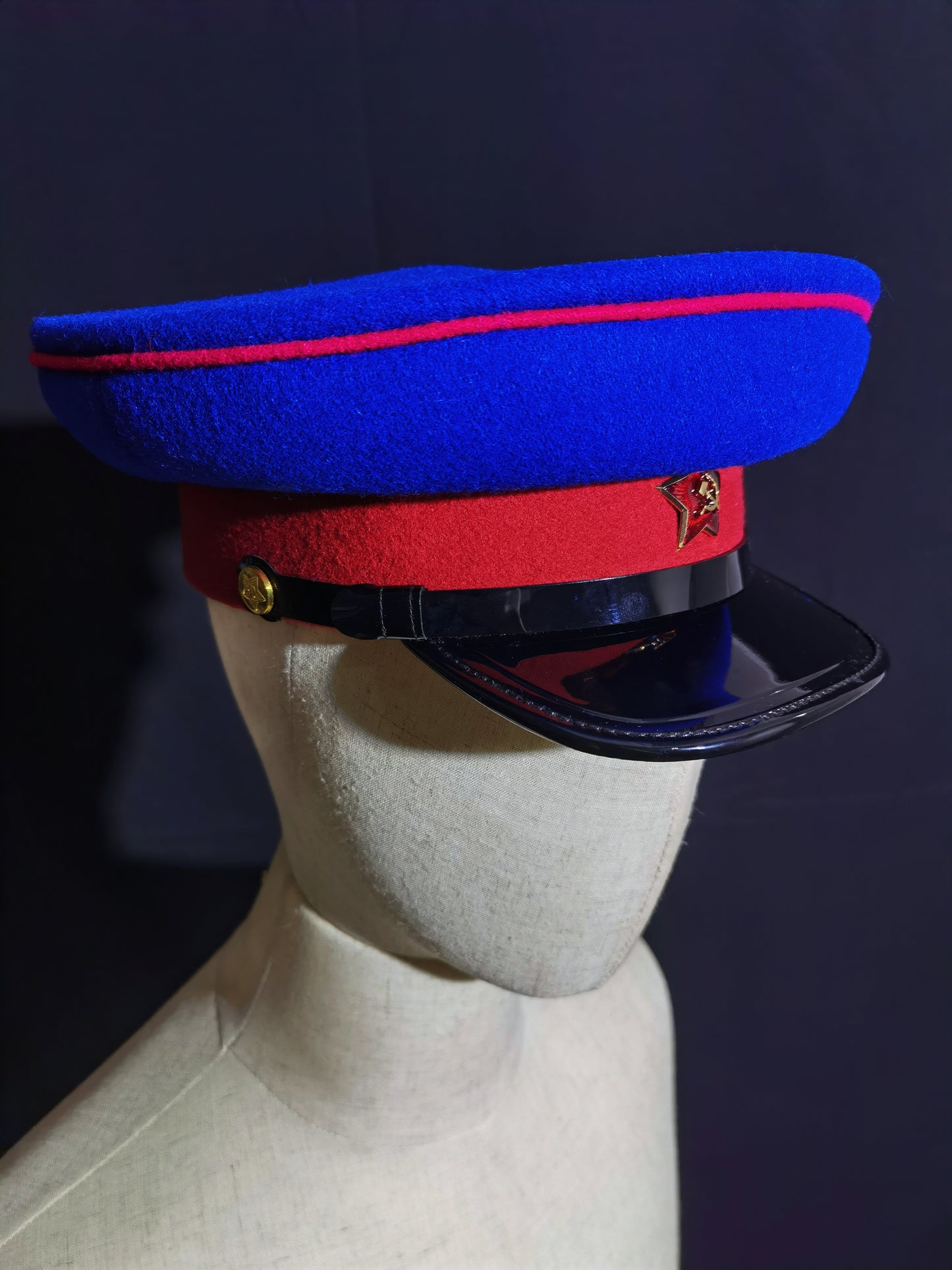 Soviet NKVD Internal Affairs Wool Peaked Cap Reproduction