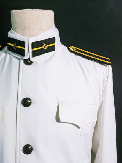 Chinese Type 55 Naval Cadet White Tunic and Insignia Reproduction Set