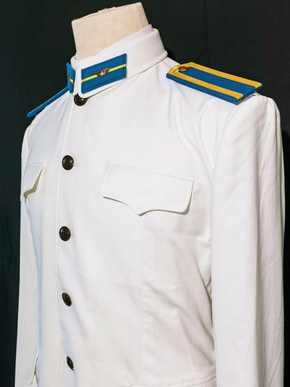 Chinese Type 55 Naval Aviation Cadet White Tunic and Navy Trousers Reproduction Uniform Set