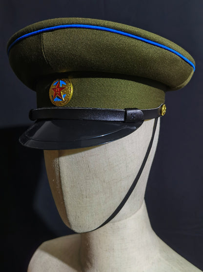 Chinese Type 55 Air Force Officer Wool Serge Peaked Cap Reproduction