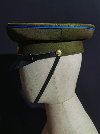 Chinese Type 55 Air Force Officer Wool Serge Peaked Cap Reproduction
