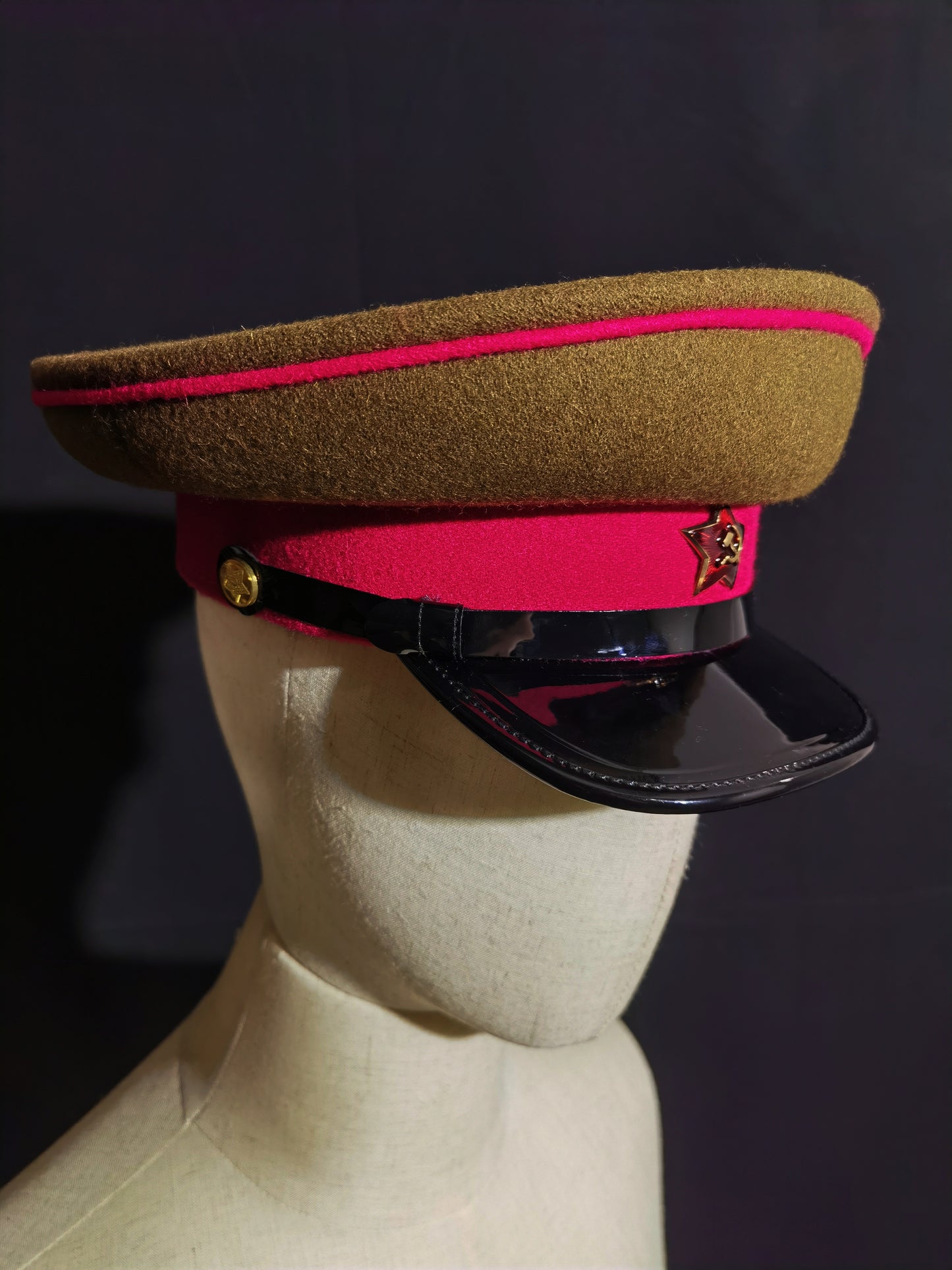 Soviet WWII Red Army Infantry Wool Peaked Cap Reproduction