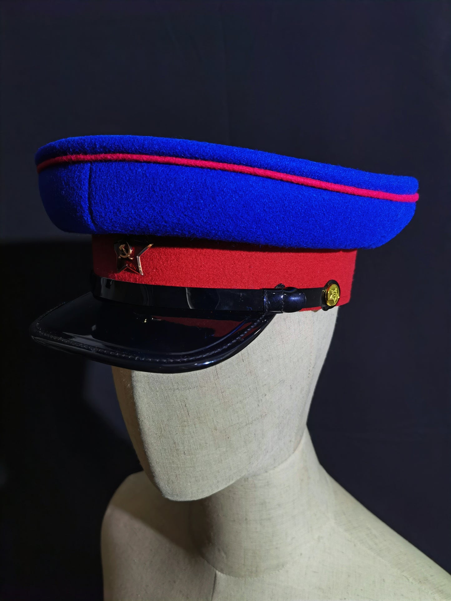 Soviet NKVD Internal Affairs Wool Peaked Cap Reproduction