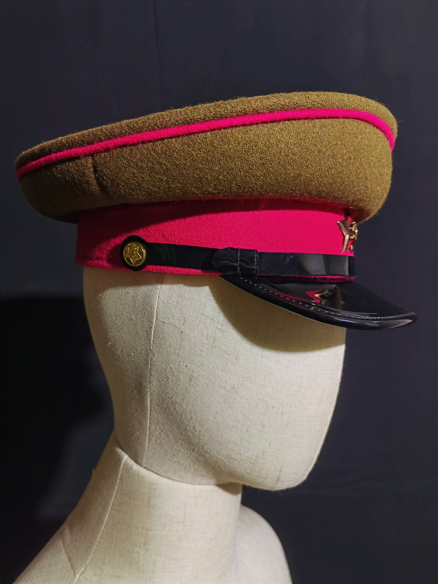 Soviet WWII Red Army Infantry Wool Peaked Cap Reproduction
