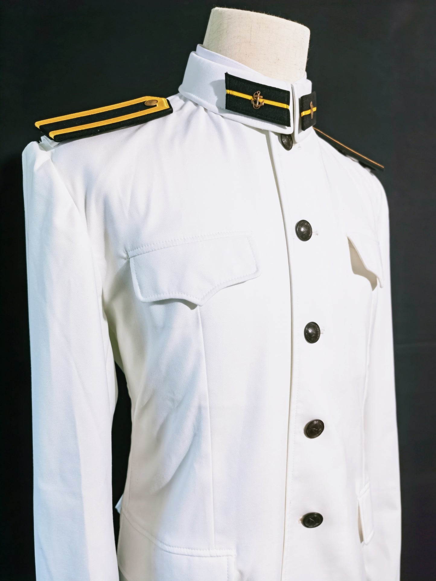 Chinese Type 55 Naval Cadet White Tunic and Insignia Reproduction Set