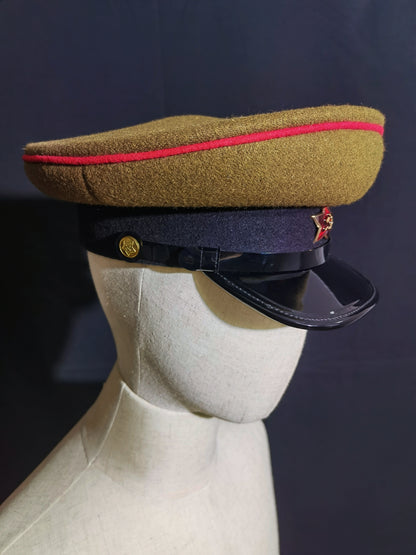 Soviet WWII Red Army Artillery Armored Forces Wool Peaked Cap Reproduction